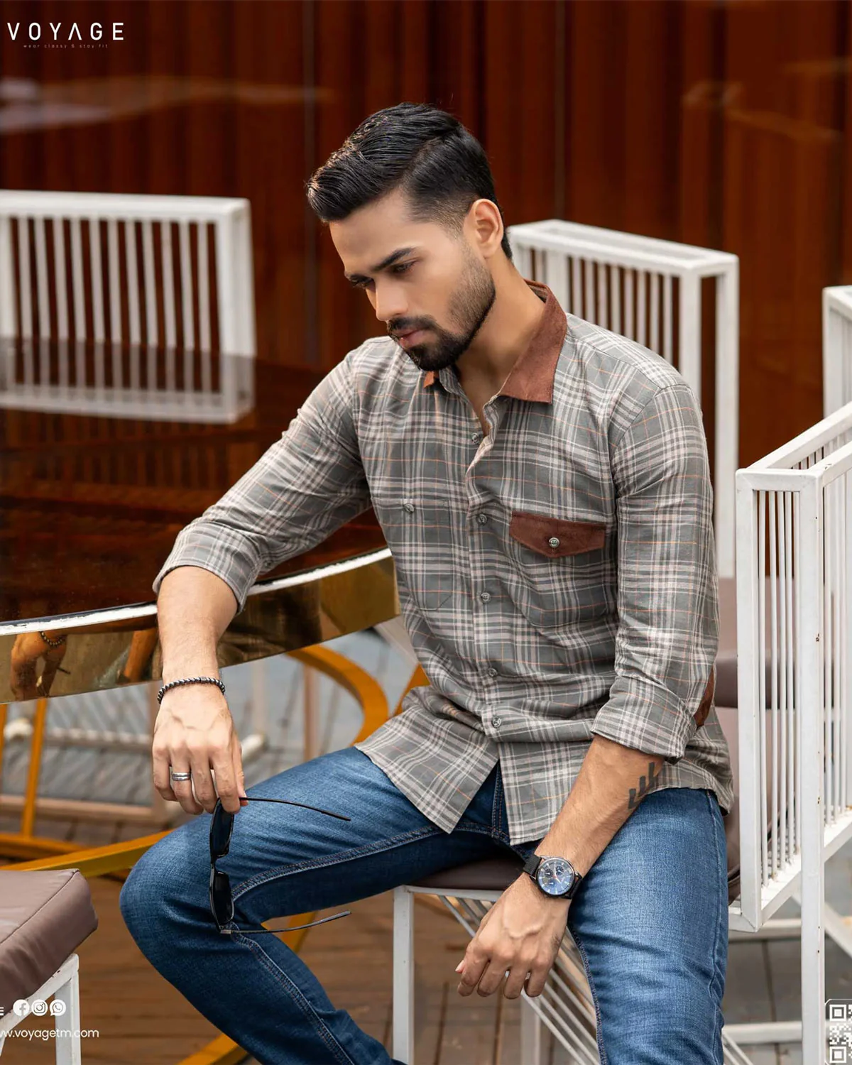 Checked Shirt -354 - Image 2