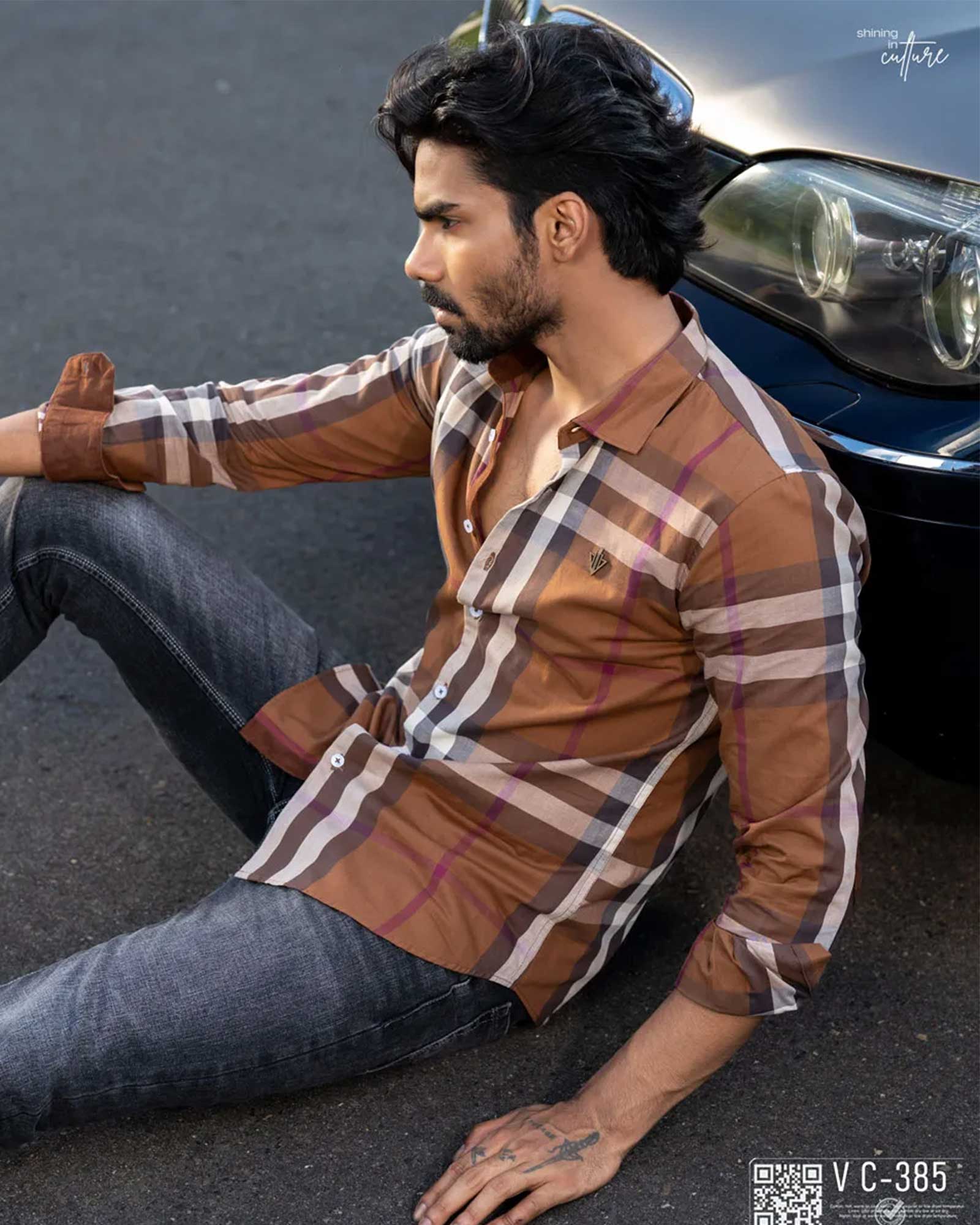 Checked Shirt -385 - Image 2