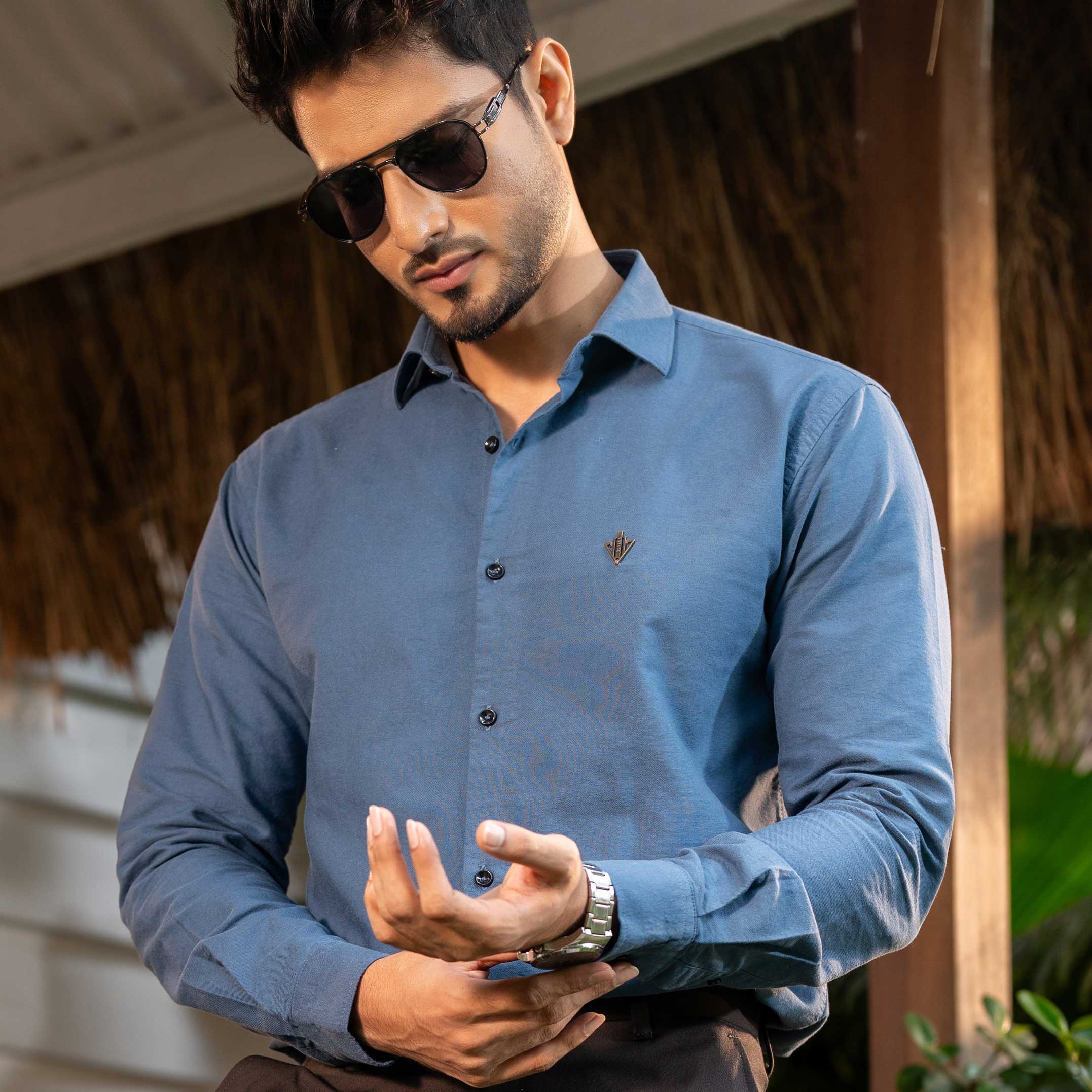 Shadow Blue Formal Shirt - Image 3