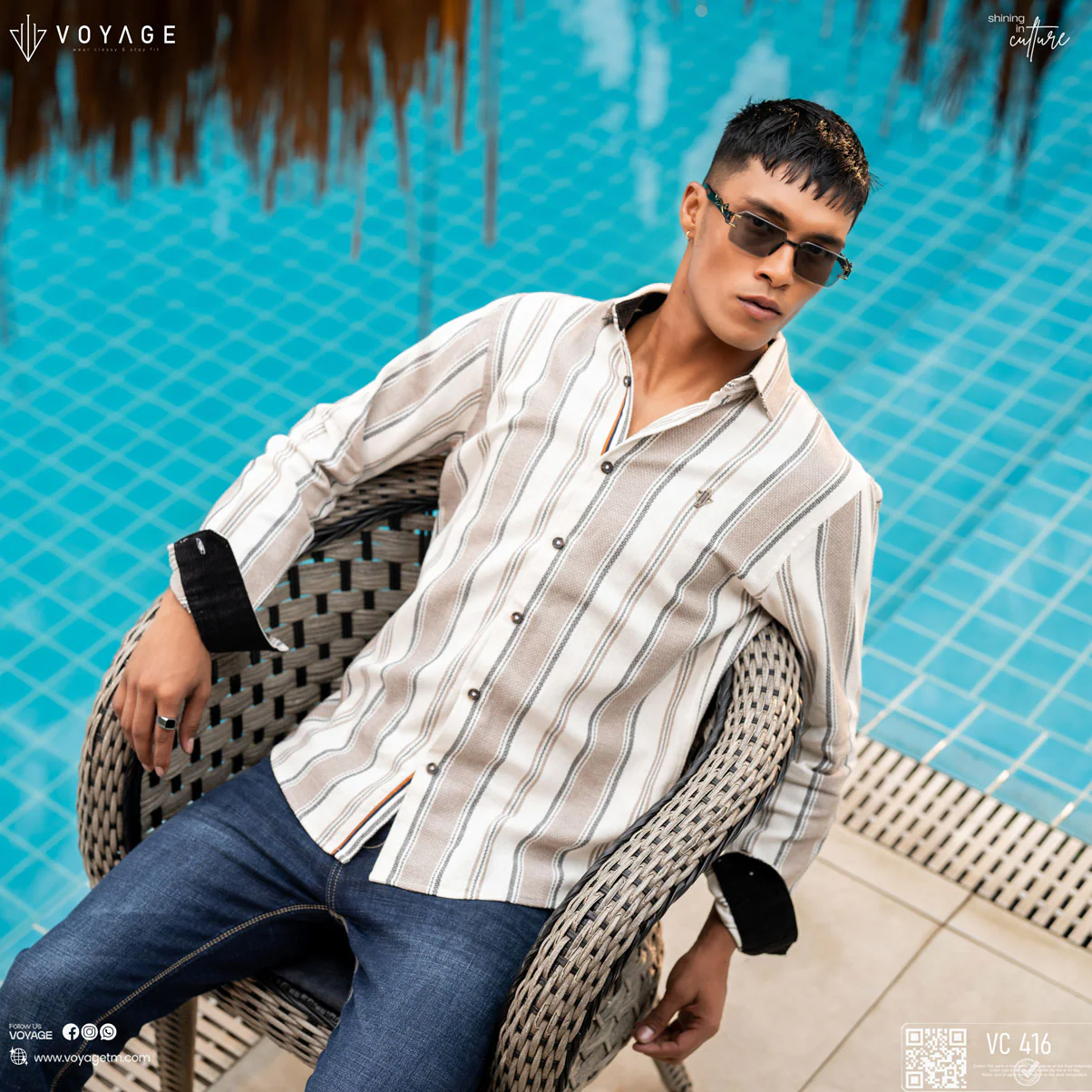 Stripe Shirt -416 - Image 2