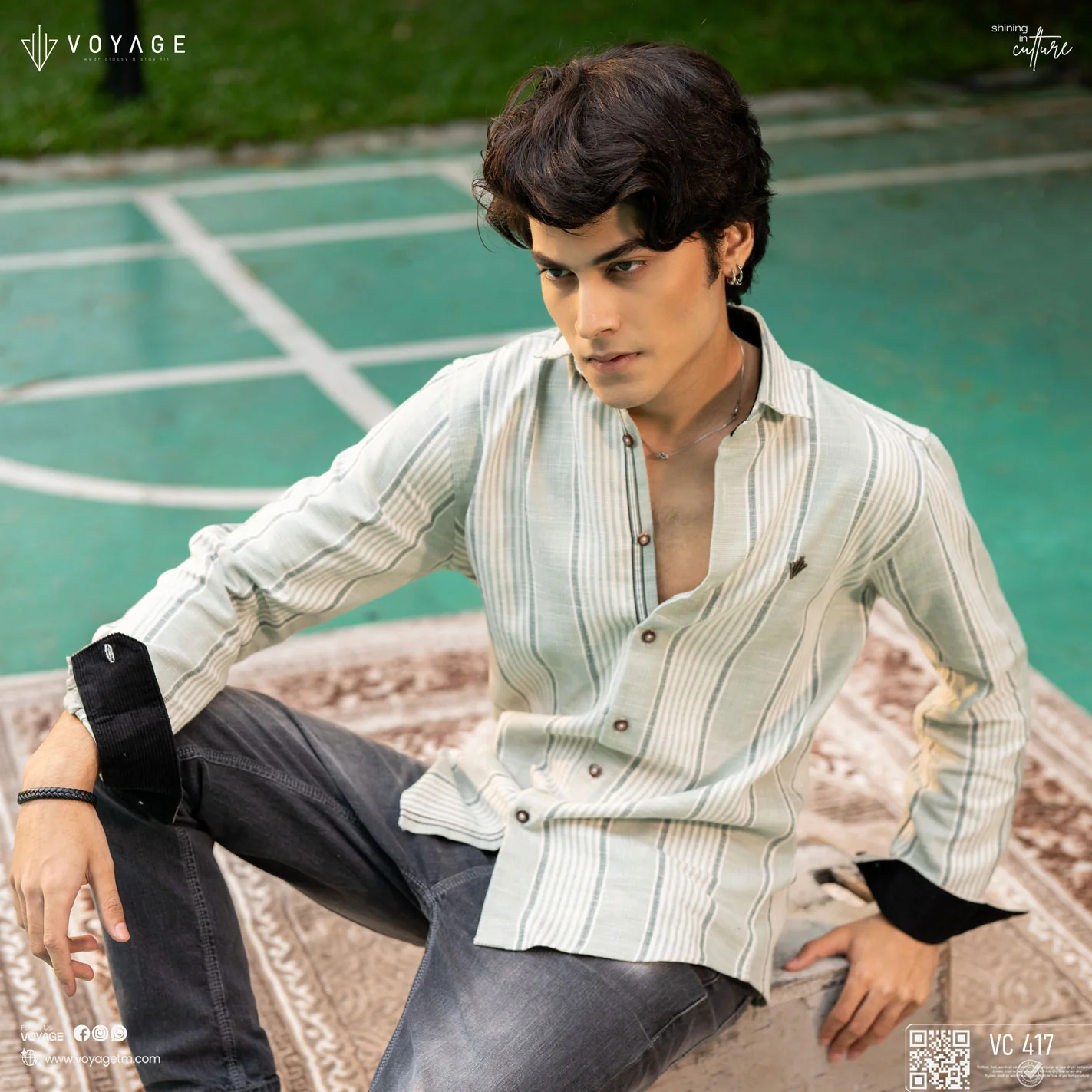 Stripe Shirt -417 - Image 2