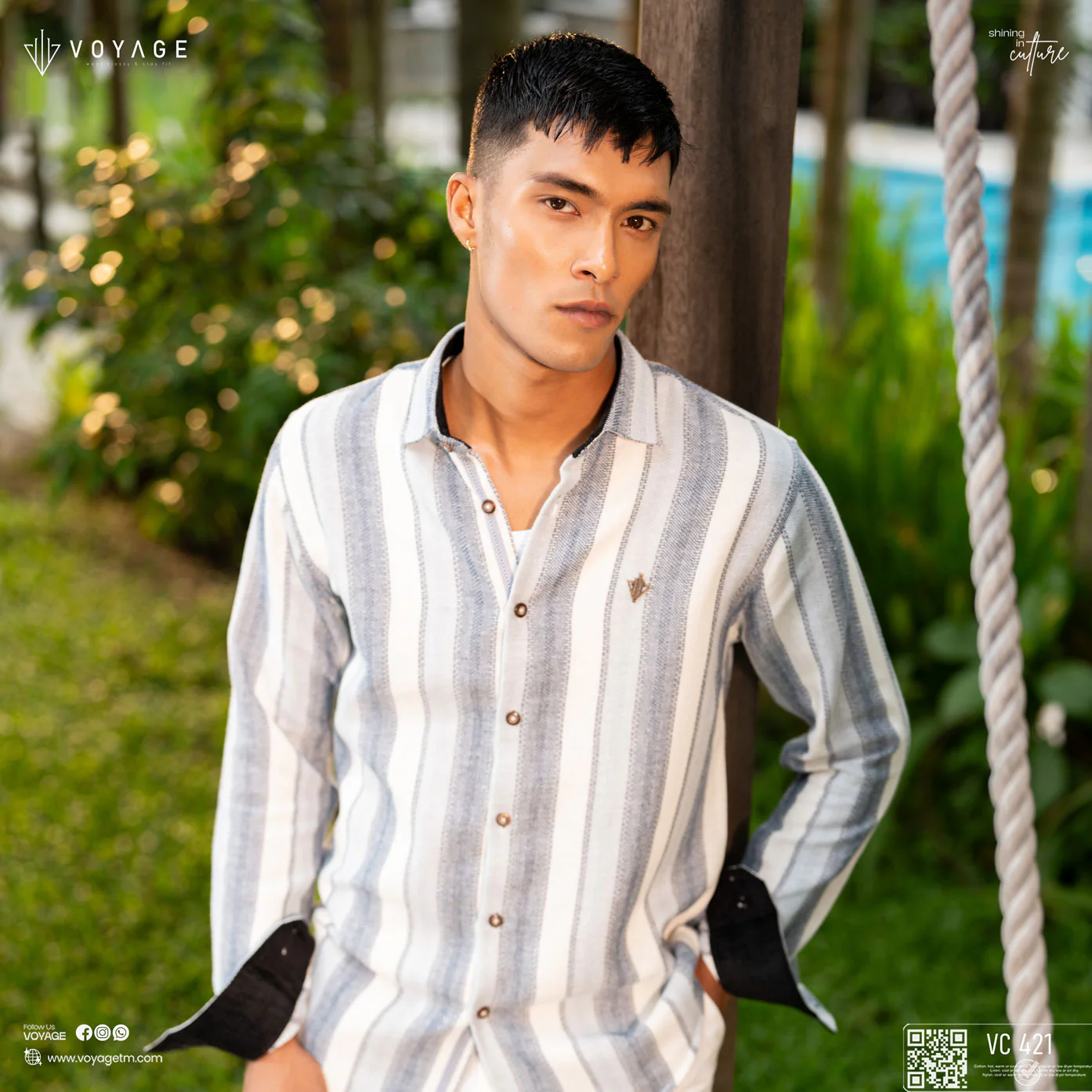 Stripe Shirt -421 - Image 2